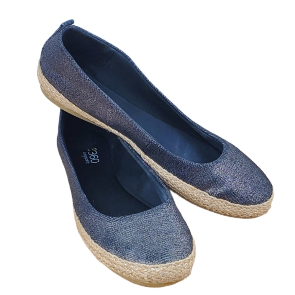 Easy Spirit 360 Gemina Blue Silver Sparkly Size 8 Medium